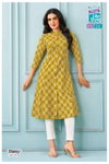 Daisy Vol 2 By Mcm Pure Cotton Printed A Line Flair Kurtis Exporters In India